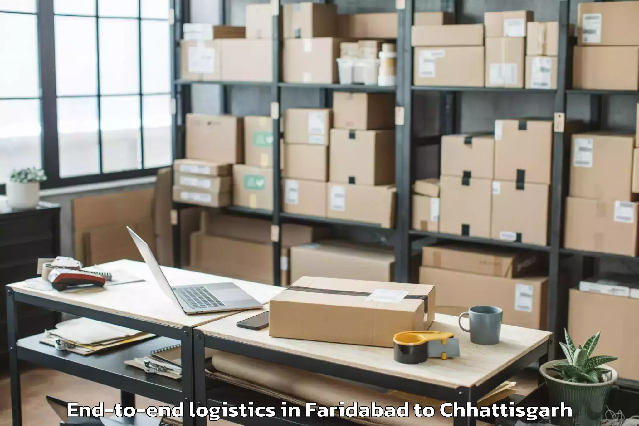 Quality Faridabad to Gharghoda End To End Logistics